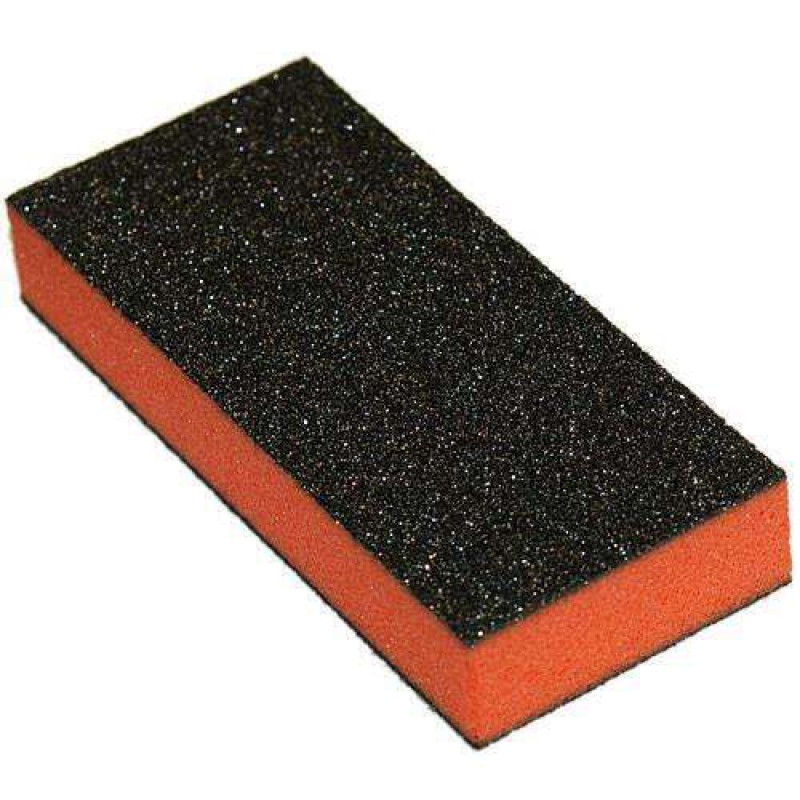 Cre8tion Buffer 2-Way Orange Foam, Black Grit 80.100, 500 pcs/box, 06021 